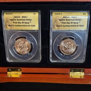 2009 Native American Dollar Coin Set in Display Case